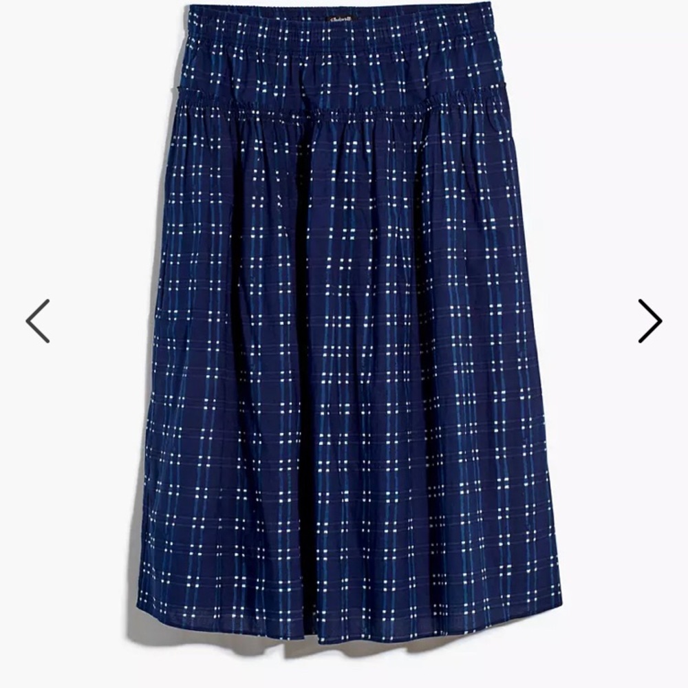 Madewell Skirt - ‘Shibori Plaid’ - size M